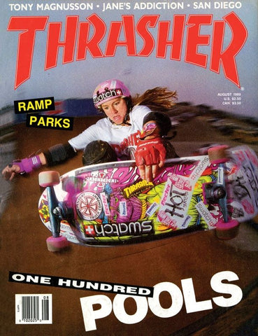 Cara-Beth Burnside Thrasher Magazine Cover August 1989 - CSC, Cardiff Skateboard Club - UK Skate Store