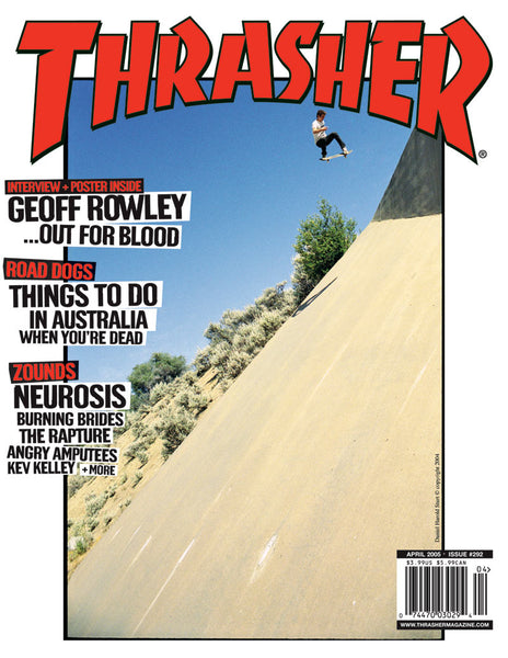 Geoff Rowley Thrasher Magazine Cover April 2005 - CSC, Cardiff Skateboard Club - UK Skate Store