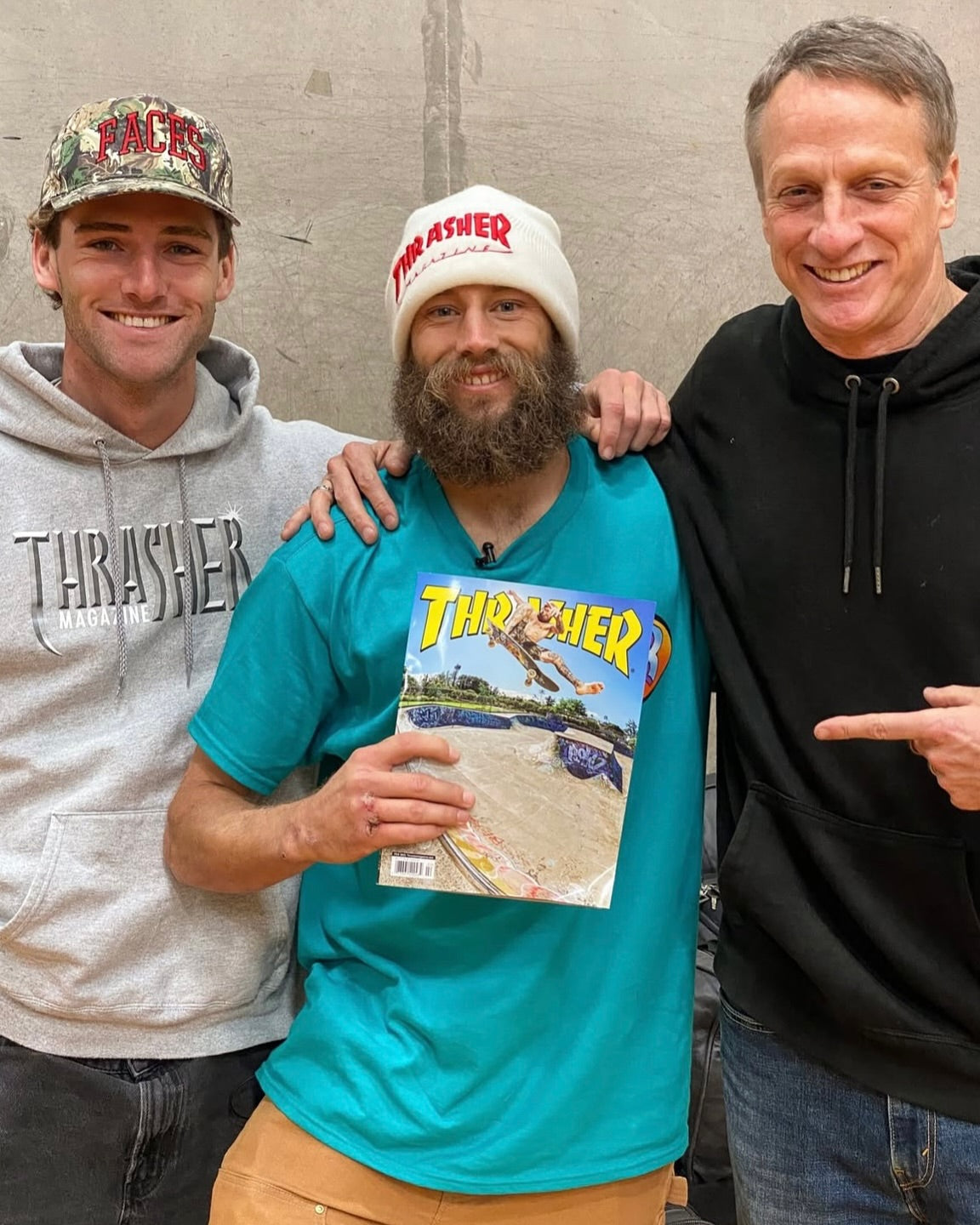Greyson Fletcher with Tom Schaar and Tony Hawk Thrasher Cover Reveal