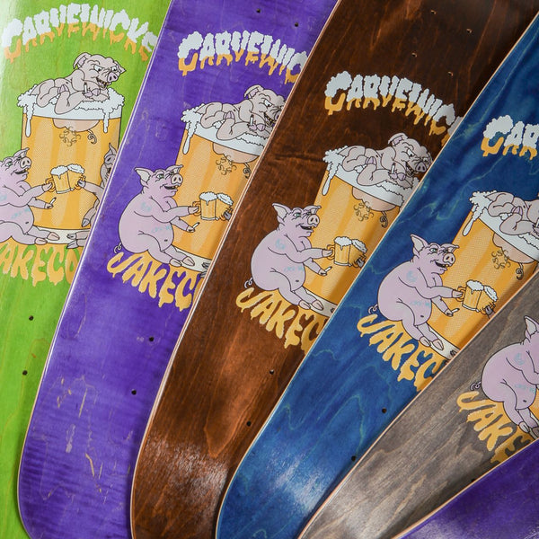 Carve Wicked x CSC Jake Collins Pro King of Pigs Decks available from CSC - CSC, Cardiff Skateboard Club - UK Skate Store