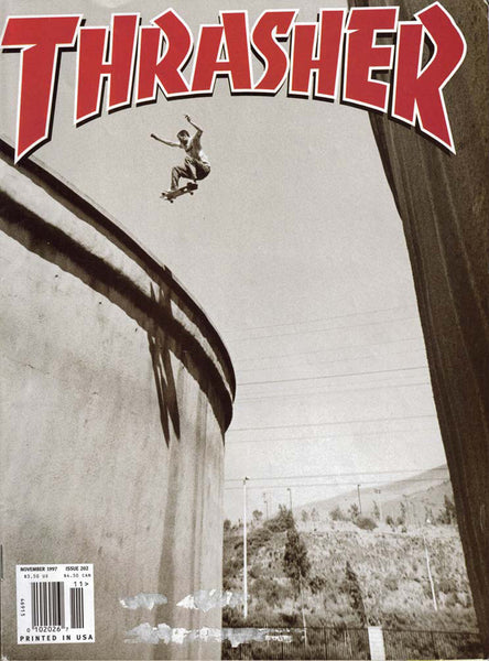 Jeremy Wray Thrasher Magazine Cover Water Tower Ollie November 1997 - CSC, Cardiff Skateboard Club - UK Skate Store