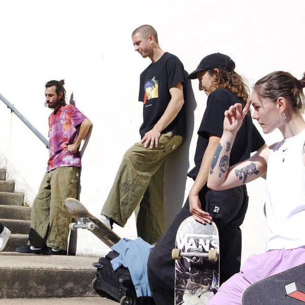 Some of the Poetic Collective team in Lyon - CSC, Cardiff Skateboard Club - UK Skate Store