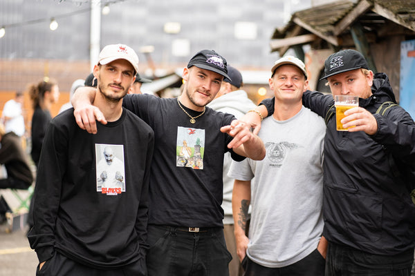 Jack, PJ, Beanhead and Harry at the Vans Shop Riot 2023 - CSC, Cardiff Skateboard Club - UK Skate Store