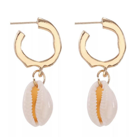 shell earrings, hoop earrings, stocking filler gifts