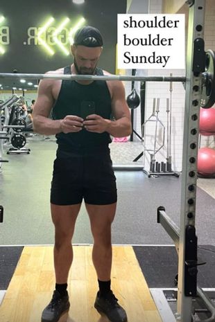 John Whaite in gym selfie
