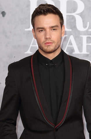 Liam Payne in black and red suit