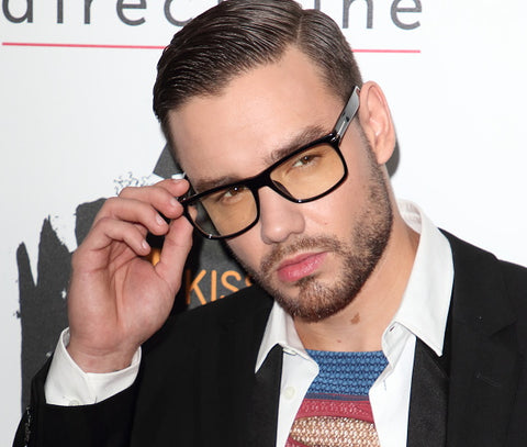 Liam Payne glasses and superman tee