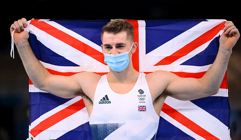 Max whitlock with vest and union jack flag