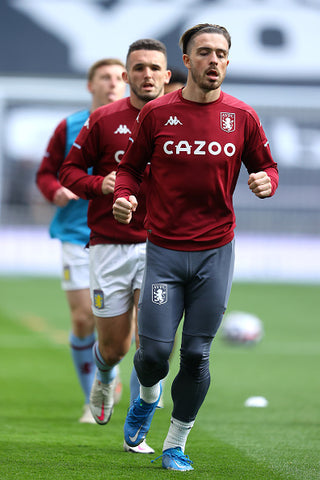 Jack Grealish Warms up with team mates