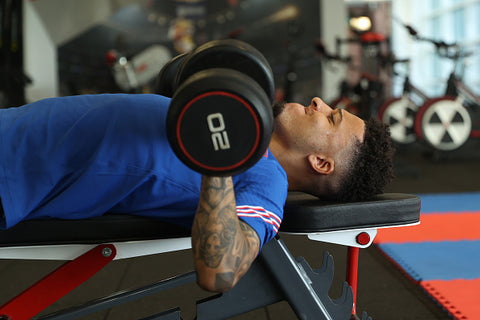 Jadon Sancho lifting weights in gym