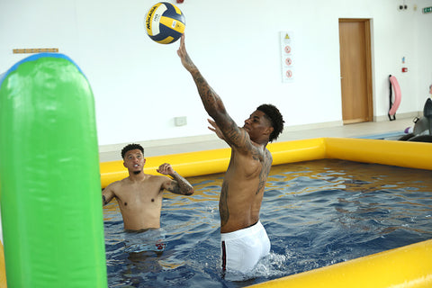 marcus rashford training in pool 