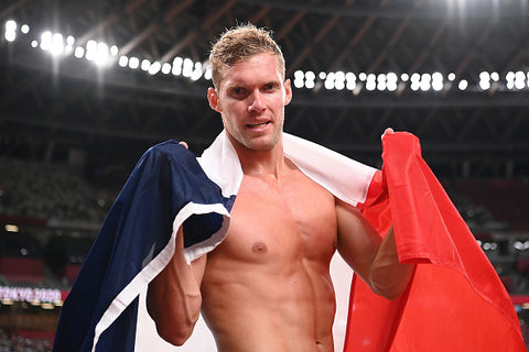 Kevin Mayer topless french flag 