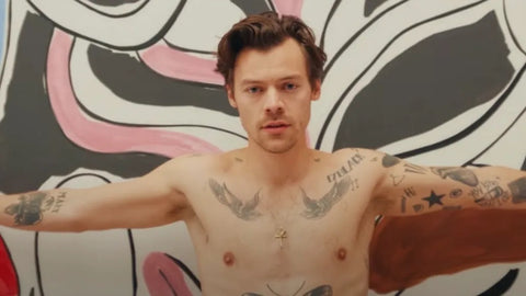 Harry styles topless in new video