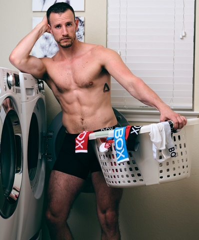 Box Model washing Underwear 
