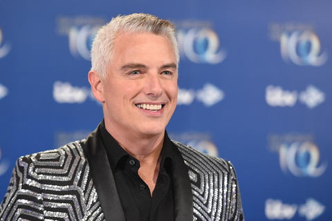 john barrowman in suit with white hair