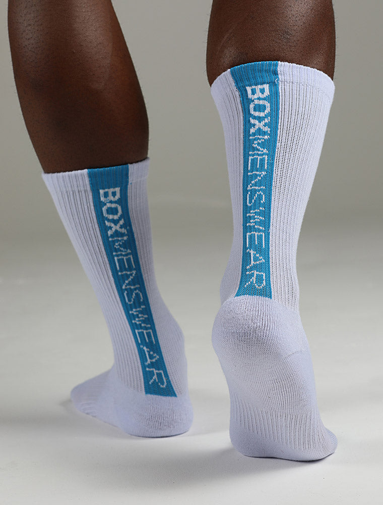 Reverse Blue Strip Lux Sports Sock - boxmenswear - {{variant_title}}