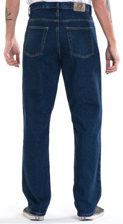 Full Blue Men's Relaxed Fit Dark Wash Jeans | Sizes 32 to 72 | Big and Tall  Mart