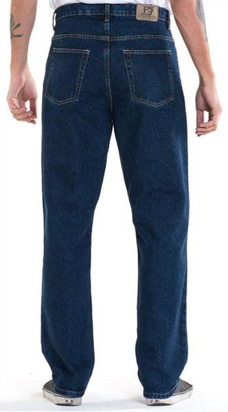 Full Blue Men's Relaxed Fit Dark Wash Jeans | Sizes 32 to 72 | Big and ...