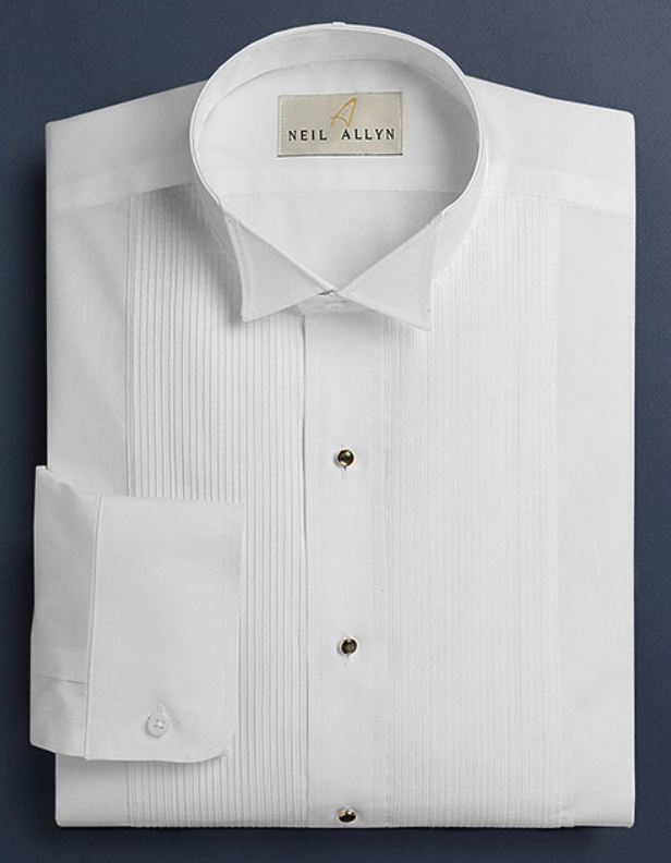 white wing collar shirt