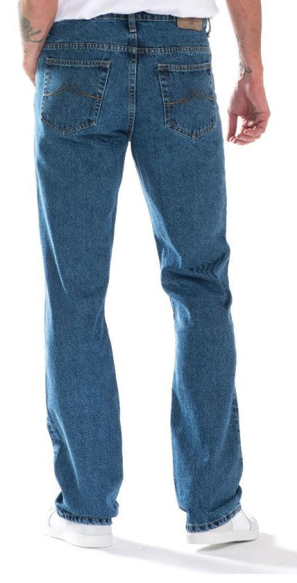 Full Blue Brand Men's Regular Fit Stretch Jeans Stone Wash | Sizes 32 ...