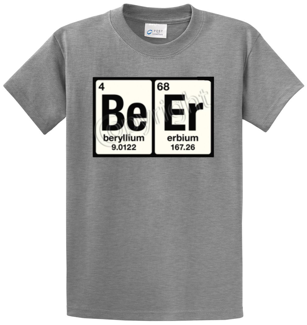 Beer Periodic Table Printed Tee Shirt