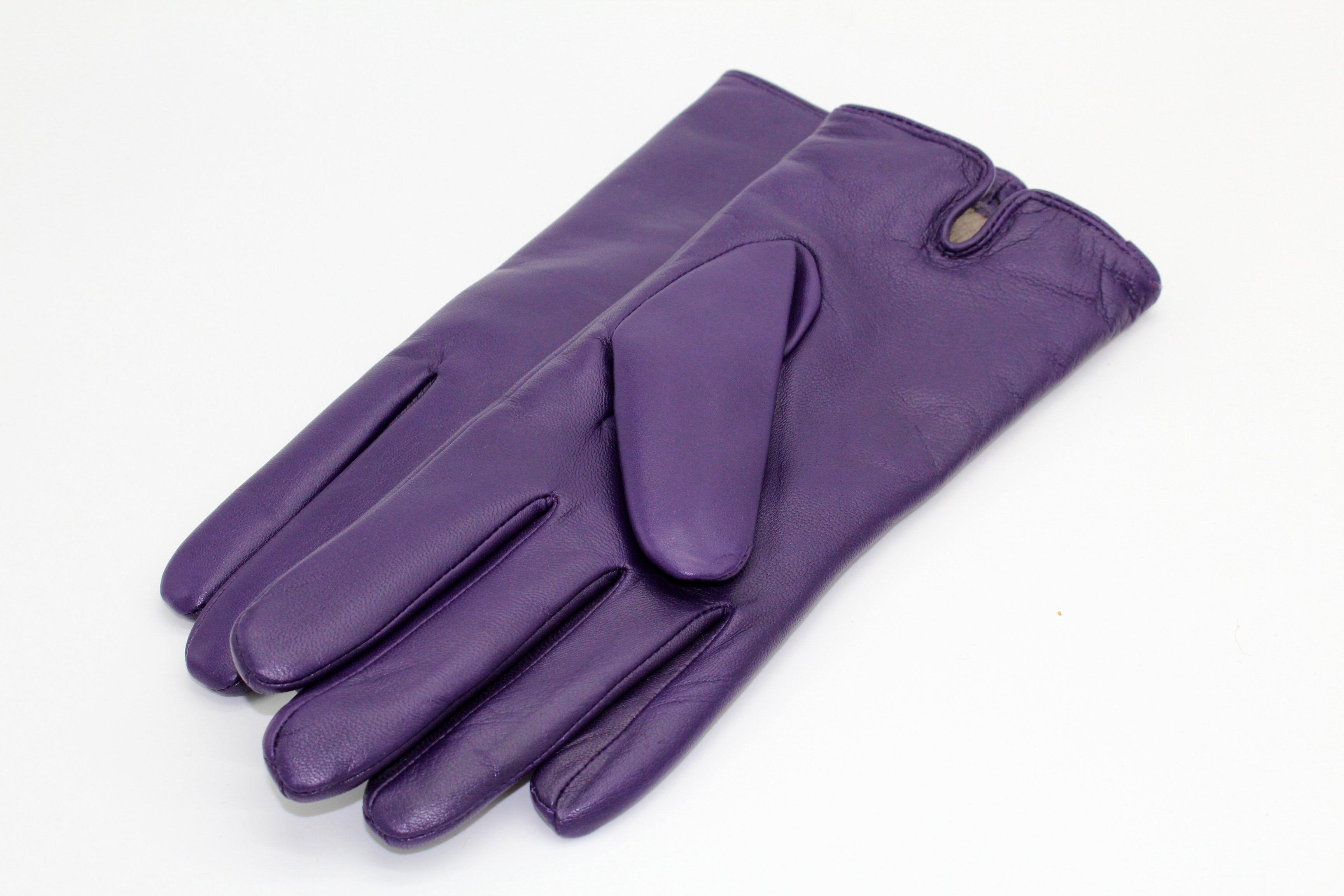 lavender leather gloves