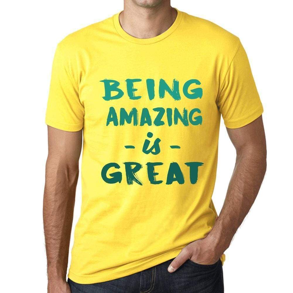 Being Amazing Is Great Men S T Shirt Yellow Birthday Gift