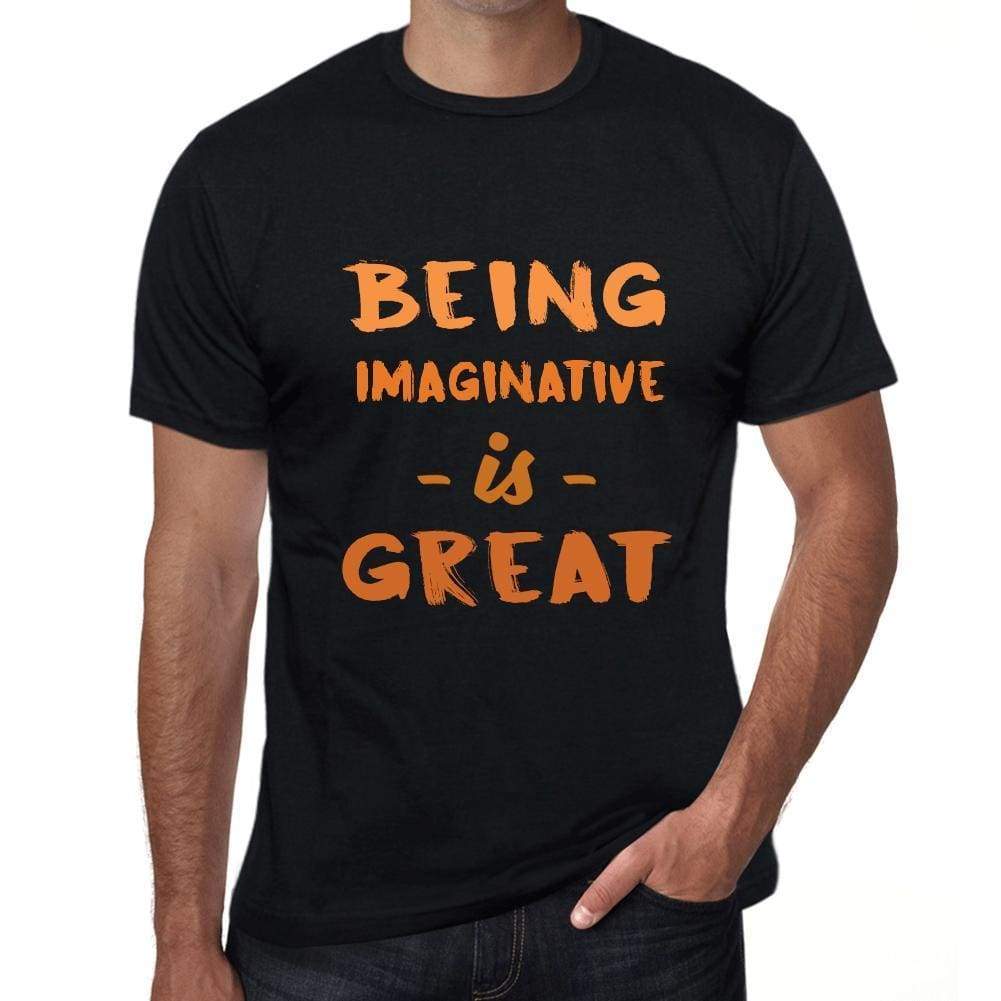 Being Imaginative Is Great Black Men S Short Sleeve Round Neck T Shirt
