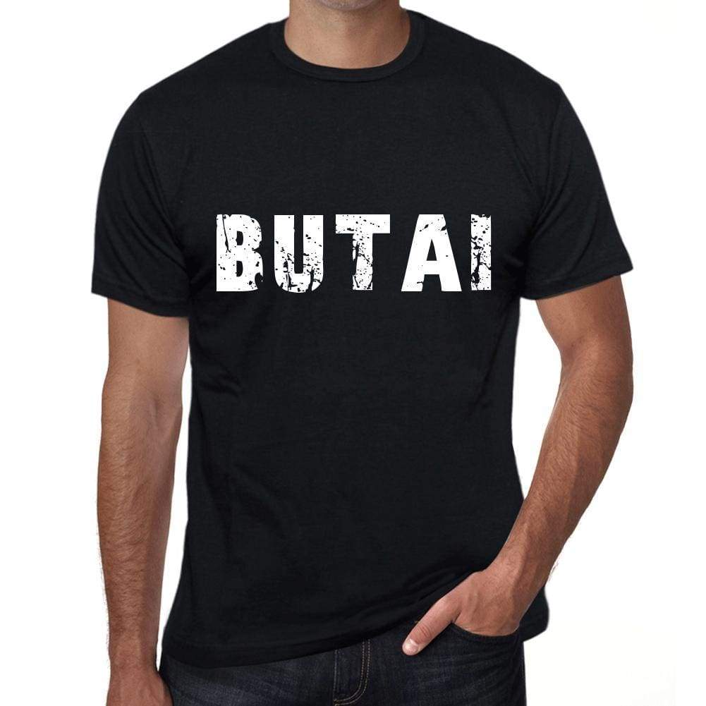 Men's Tee Shirt Vintage T shirt Butai X-Small Black 00558