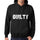 Mens Womens Unisex Printed Graphic Cotton Hoodie Soft Heavyweight Hooded Sweatshirt Pullover Popular Words Guilty Deep Black - Black / Xs /