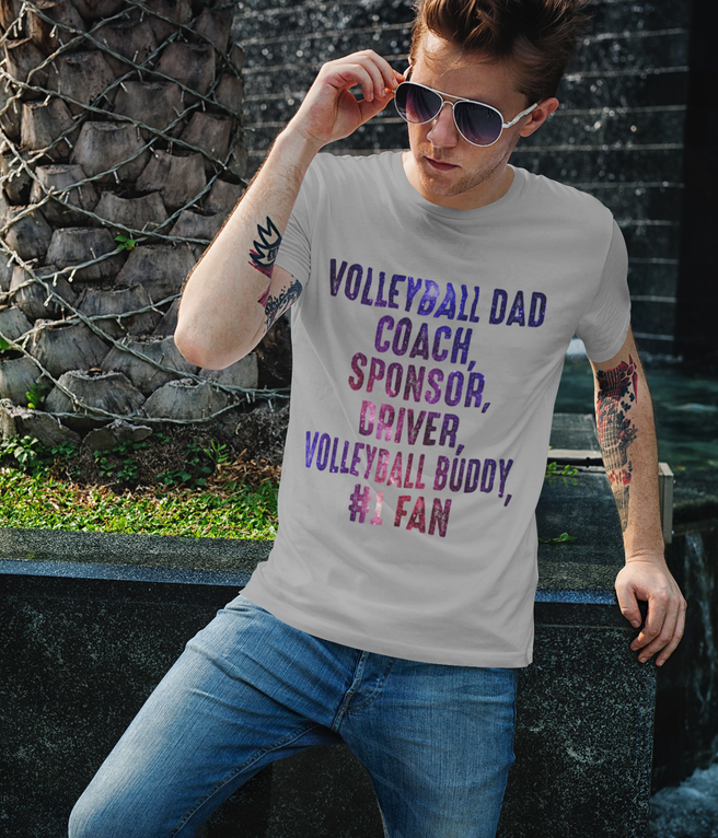 ULTRABASIC Men's Graphic T-Shirt Volleyball Dad Volleyball Daddy - Gift For Volleyball X-Small / Pure Grey | affordable organic t-shirts beautiful designs