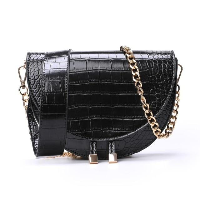 Women Ladies Crocodile Embossed Leather Shoulder Bags - China