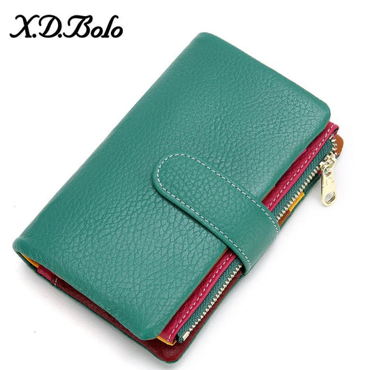 X.D.BOLO Wallet Men Leather Genuine Cow Leather Man Wallets With