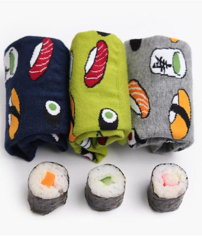 grieta el viento es fuerte acoplador Harajuku Funny Sushi Socks Japanese Creative Cartoon Crew Socks Women  Novelty Calcetines Mujer Sokken Female Girl Cute Socks 3 | affordable  organic t-shirts beautiful designs