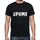 Spume Mens Short Sleeve Round Neck T-Shirt 5 Letters Black Word 00006 - Casual