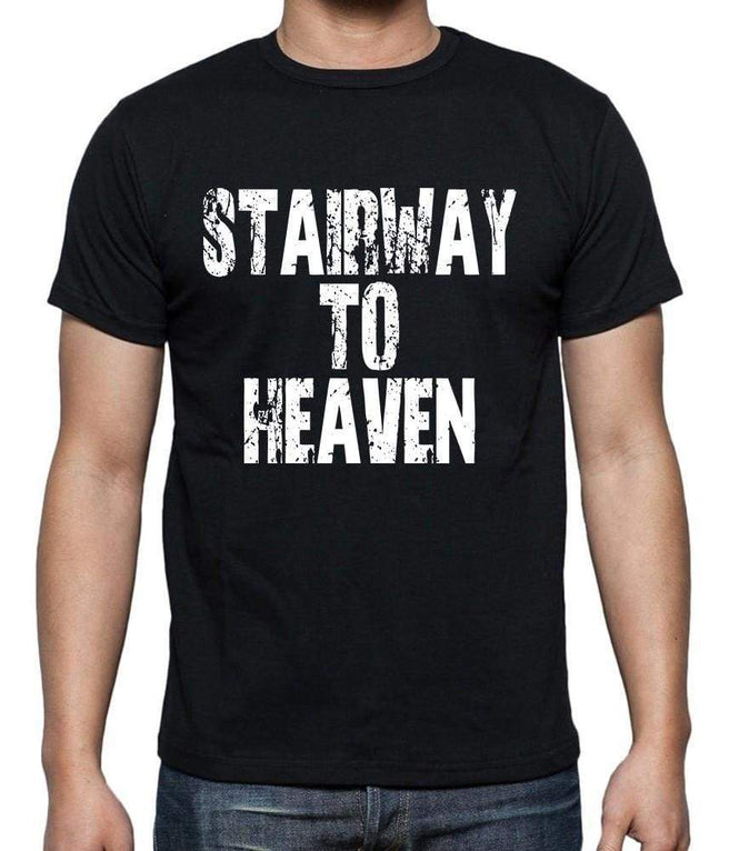Stairway To Heaven Men S Short Sleeve Round Neck T Shirt Black T Shirt En Affordable Organic T Shirts Beautiful Designs