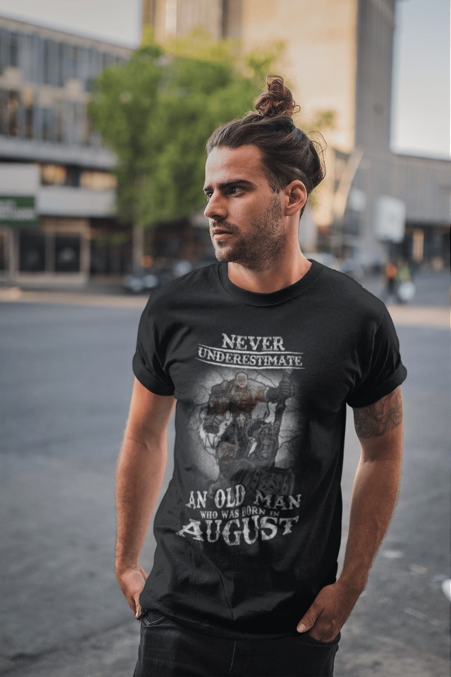 Download Ultrabasic Men S T Shirt Vintage Never Underestimate An Old Man Who Was Born In August Birthday Gift Tee Shirt Affordable Organic T Shirts Beautiful Designs