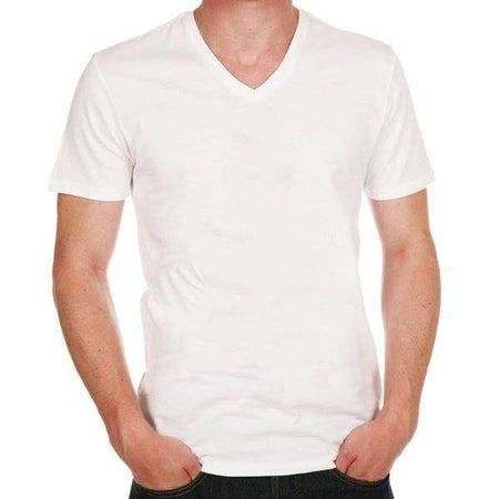 plain white t shirt v neck