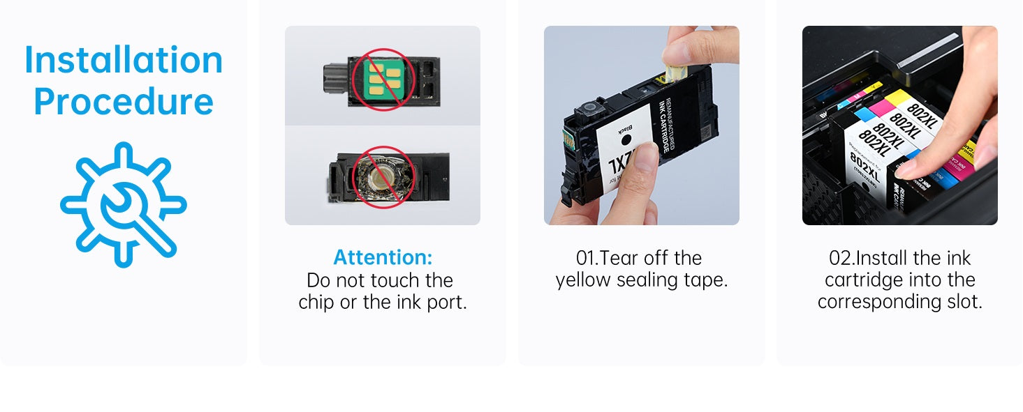 How to Install Epson 802 Ink Cartridge？