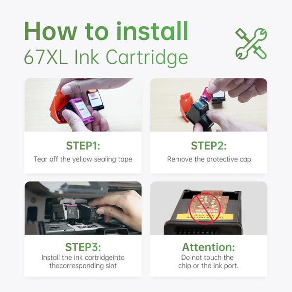 How to Install HP 67 Ink Cartridges？