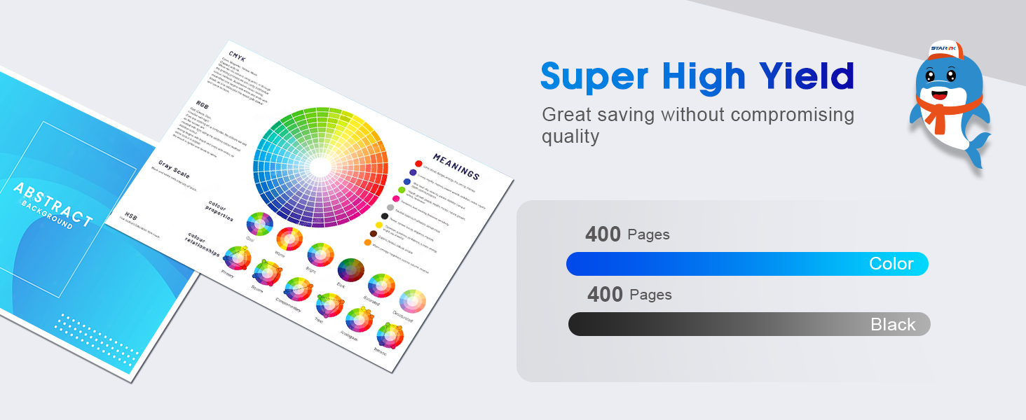 Each LC3013 compatible cartridge is a high-yield powerhouse, will print approximate 400 pages per LC3013 ink cartridges bk/c/m/y (5% coverage)