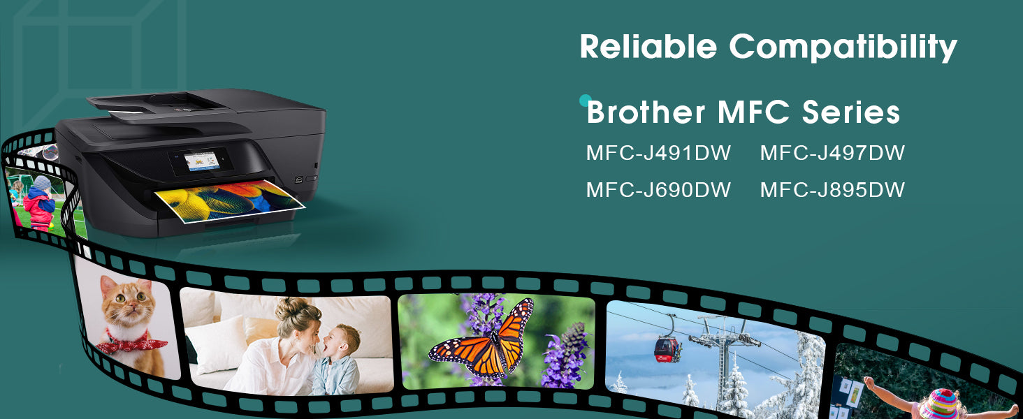 3013XL ink cartridges Brother compatible with Brother MFC-J491DW MFC-J497DW MFC-J690DW MFC-J895DW.
