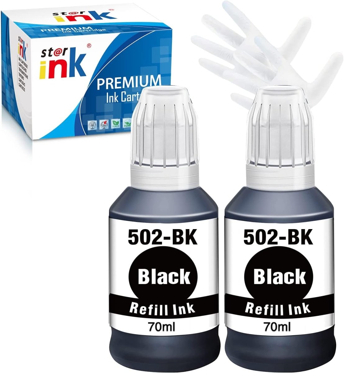 HS Compatible for Epson 502XL Black Ink Cartridge T502 for