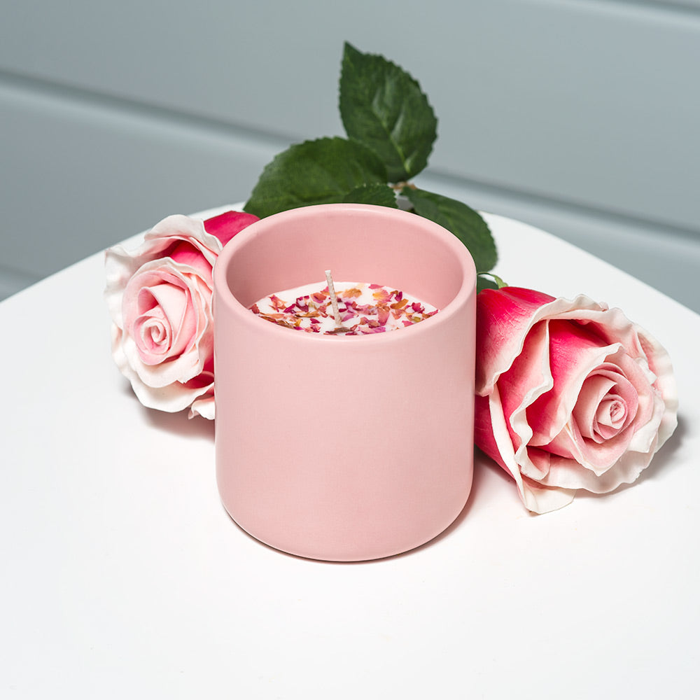 Handmade Rose Petal Soy Candle (10oz) – Overstock Sheets