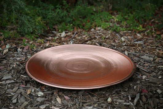 Large Spun Copper Dish Mallee Bird Baths And Water Bowls