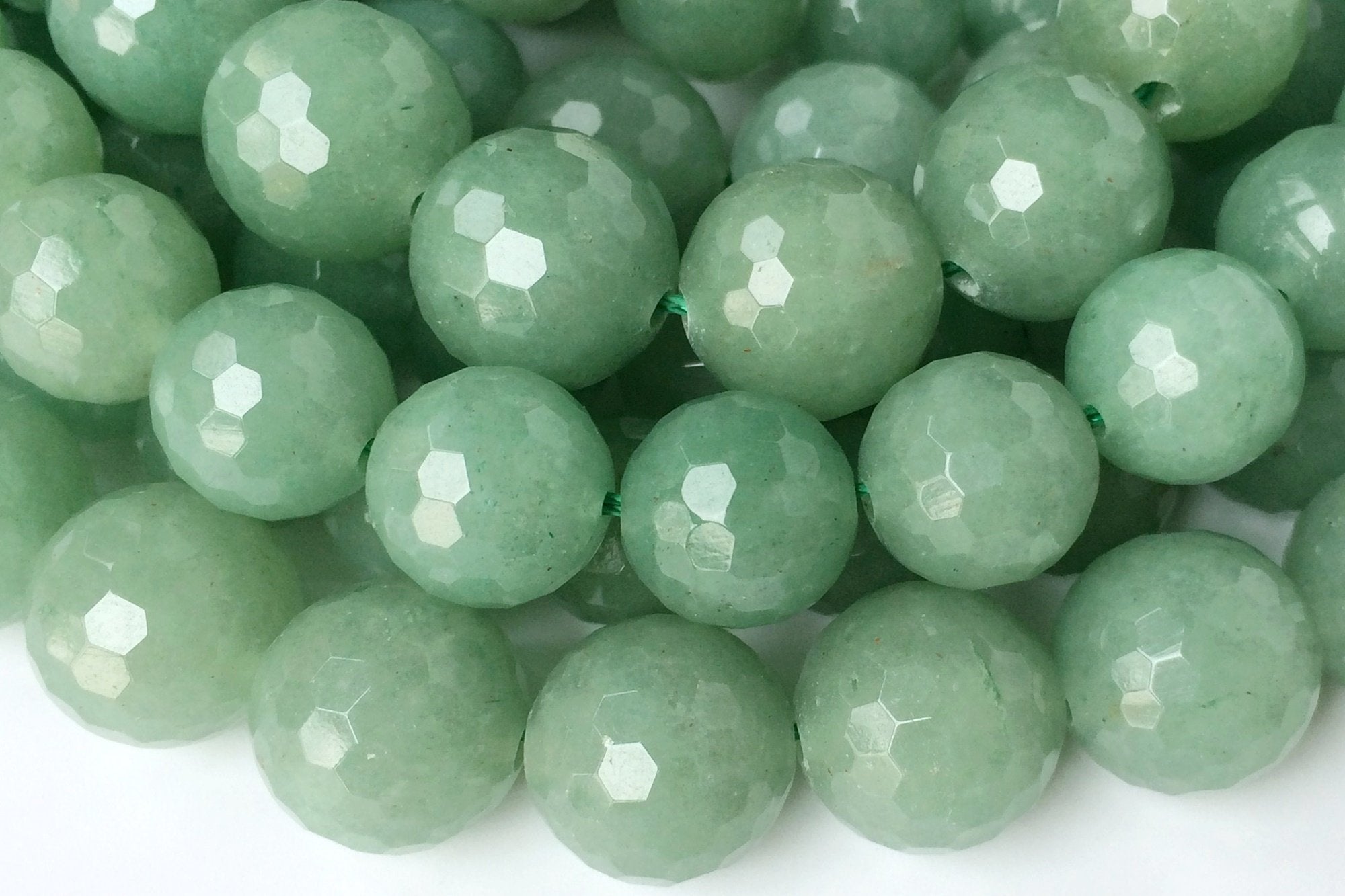 Green Aventurine Diamond Beads, Gemstone Beads - Dearbeads