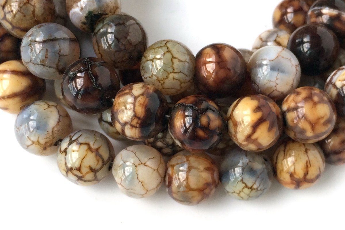 Tiger Eye Agate Gemstone Beads - 8mm Round AA Grade