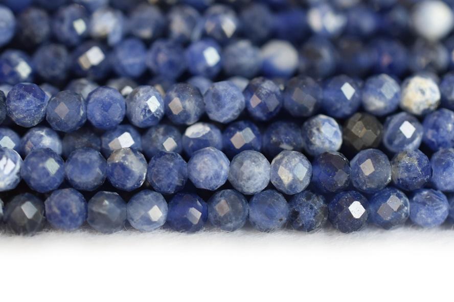 AAA Sodalite Micro Faceted 2mm Beads - RB549