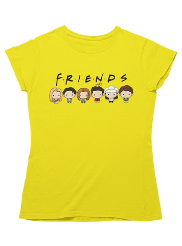 Chibi Friends Line Up Women T-Shirt