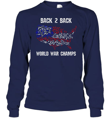 back 2 back world war champs shirt